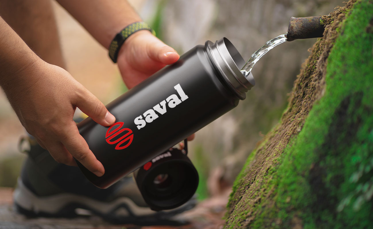 Aqualok Metal - Metalliset Vesipullot logopainatuksella gallery thumbnail