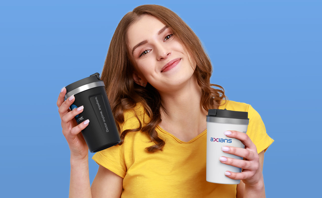 Aroma - 	Logopainettu kaksiseinäinen juomalasi gallery thumbnail