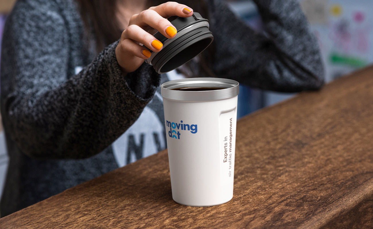 Aroma - Logollinen ruostumatonta terästä oleva eristetetty juomalasi gallery thumbnail