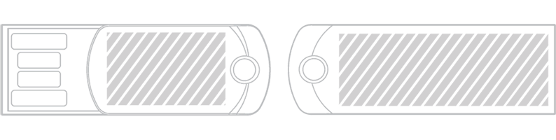 USB-muistitikku Silkkipainatus