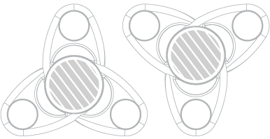 Fidget Spinner Silkkipainatus