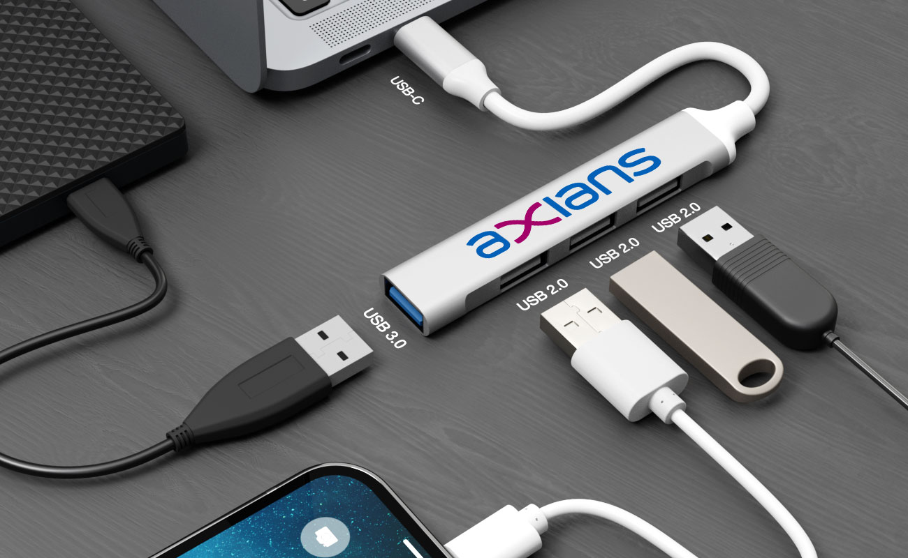 Expand - Tuotemerkillä varustettu USB-keskitin