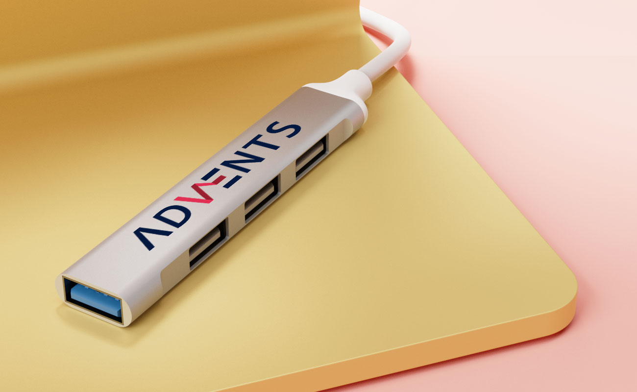 Expand - Tuotemerkillä varustettu USB Hub Desktop gallery thumbnail