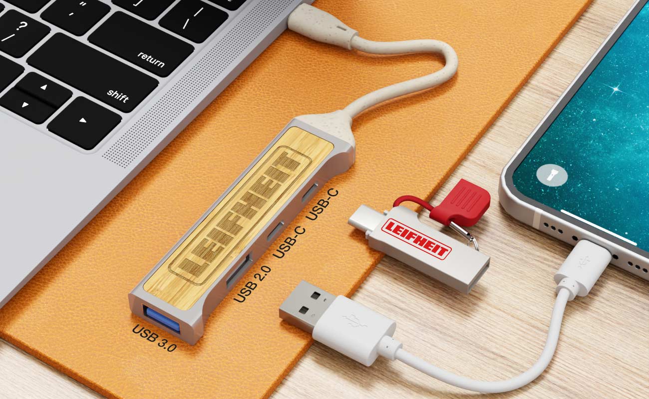 Expand Bamboo USB-keskitin