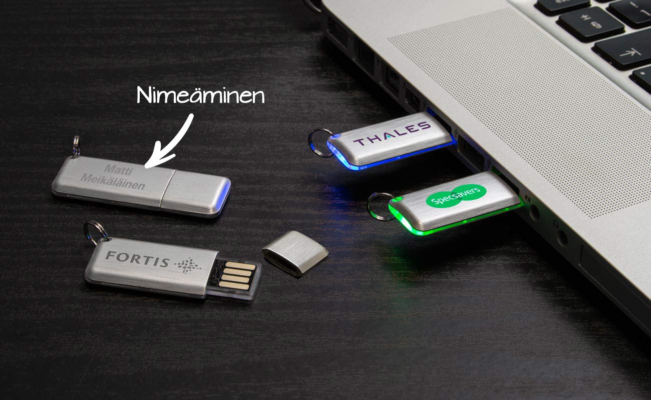Halo - Painatettavat USB muistit LED valolla