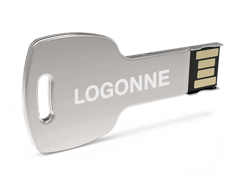 Key - USB Tikkuja Logolla