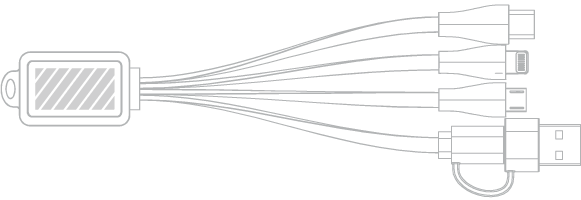 USB-kaapelissa Silkkipainatus