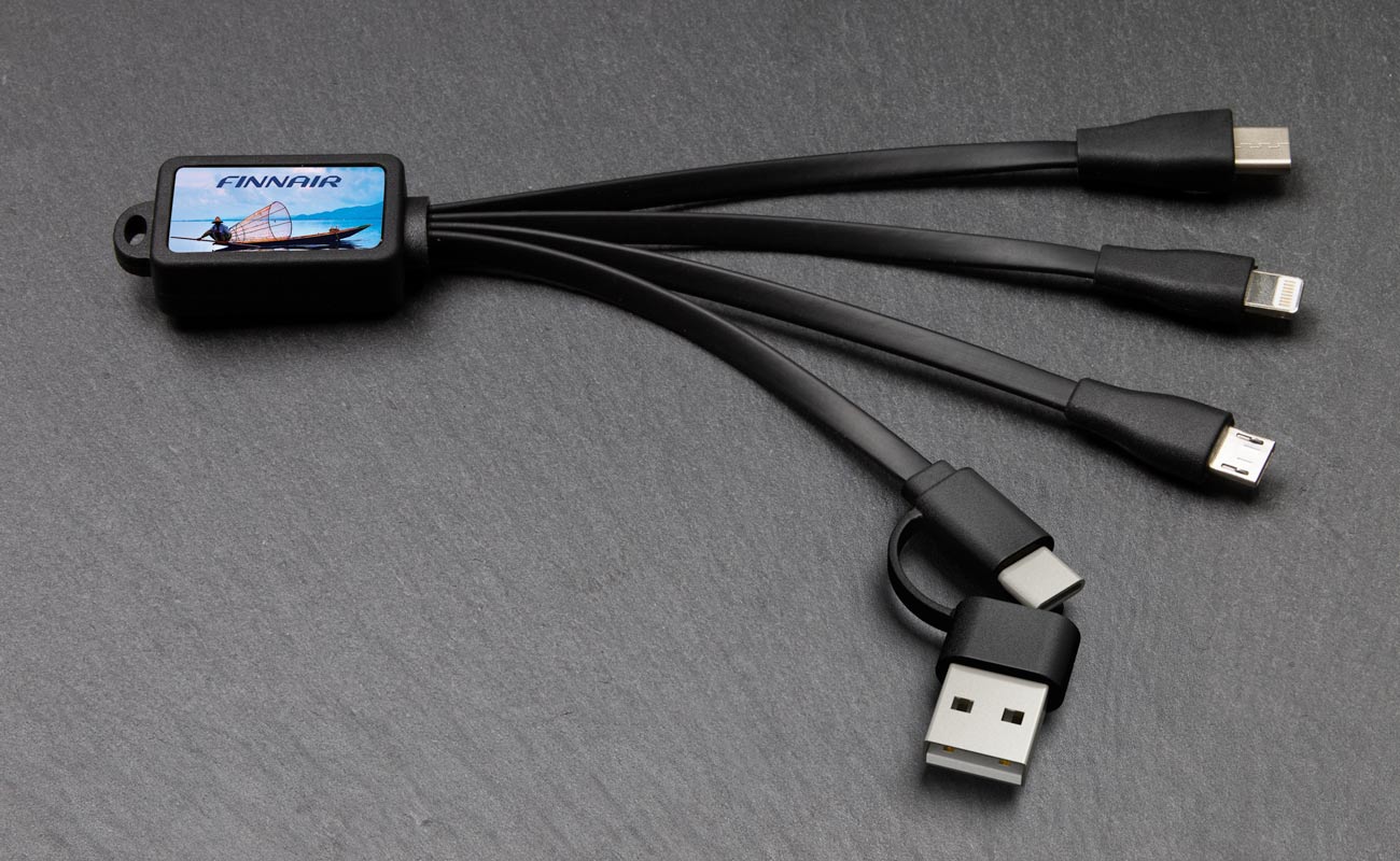 Multi - Logopainettu USB Kaapeli Mustekala gallery thumbnail
