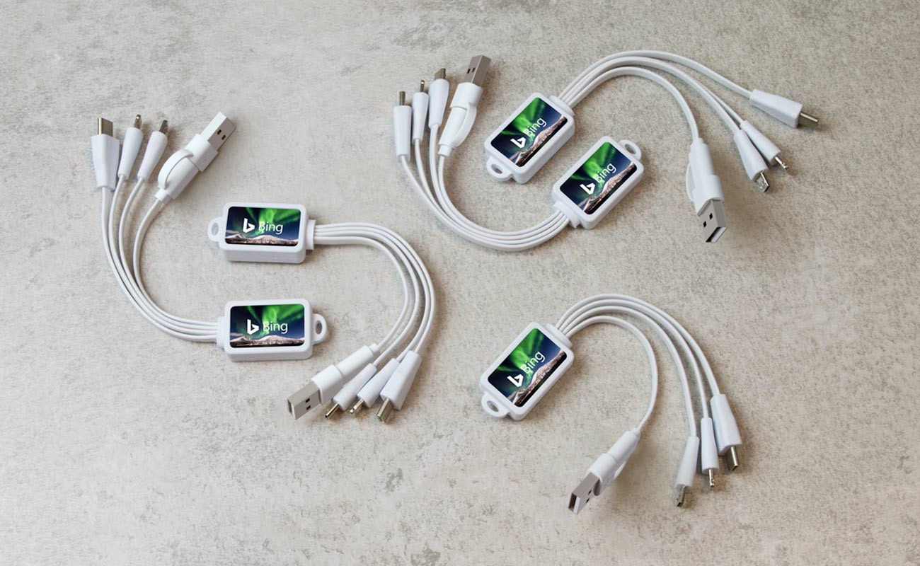 Multi - Logopainettu Mustekala Lataava USB Kaapeli gallery thumbnail