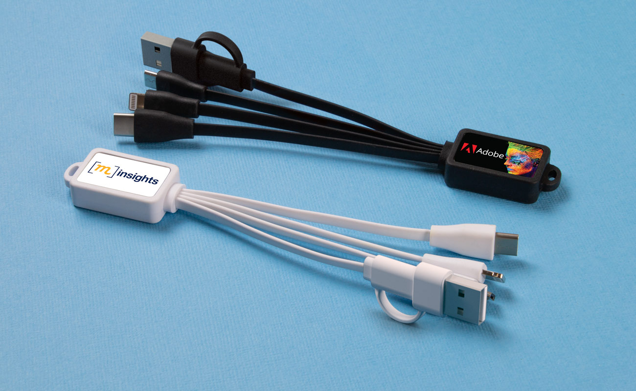 Multi - Logopainettu Mustekala Lataava USB Kaapelsetti gallery thumbnail