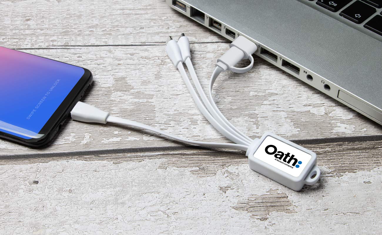 Multi - Logopainettu Mustekala USB Kaapeli gallery thumbnail