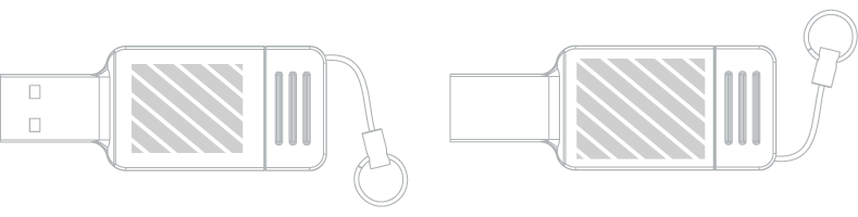 USB-muistitikku Silkkipainatus