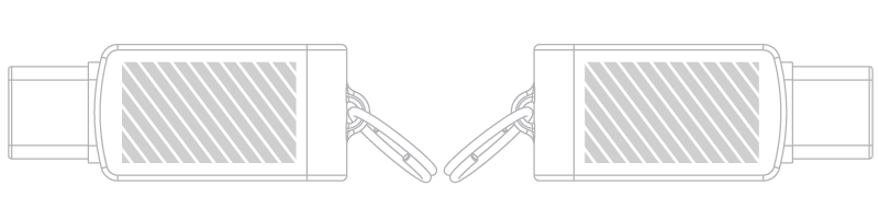 USB-muistitikku Silkkipainatus