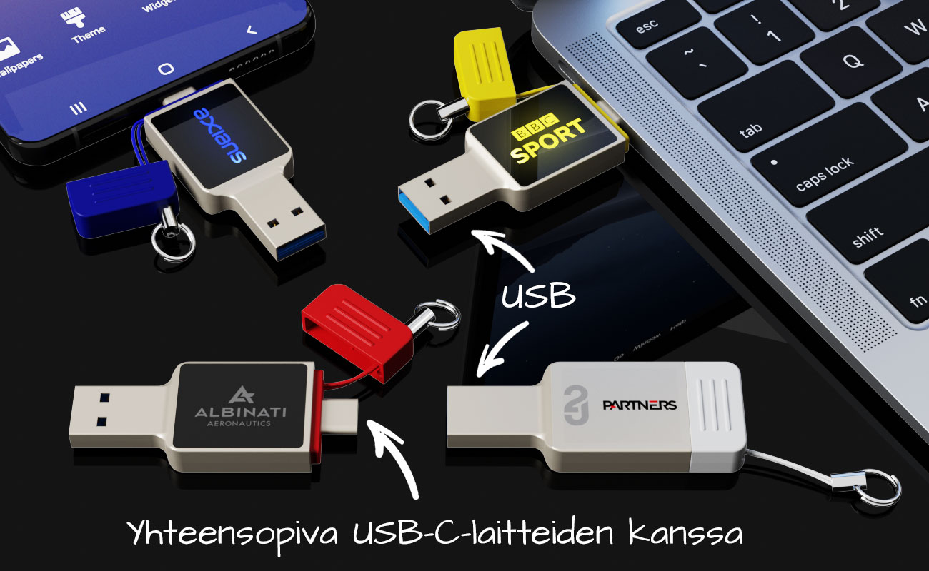 Neon - Muistitikku USB-C Logolla 