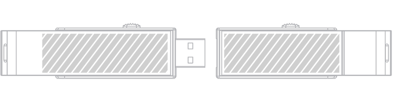 USB-muistitikku Silkkipainatus