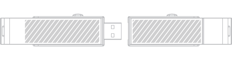 USB-muistitikku Silkkipainatus