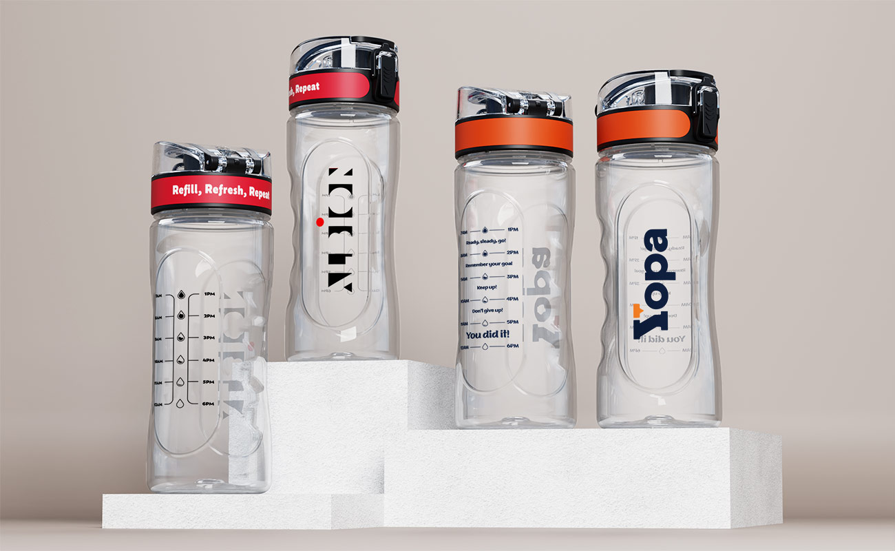 Pacific - Muoviset juomapullot logolla gallery thumbnail