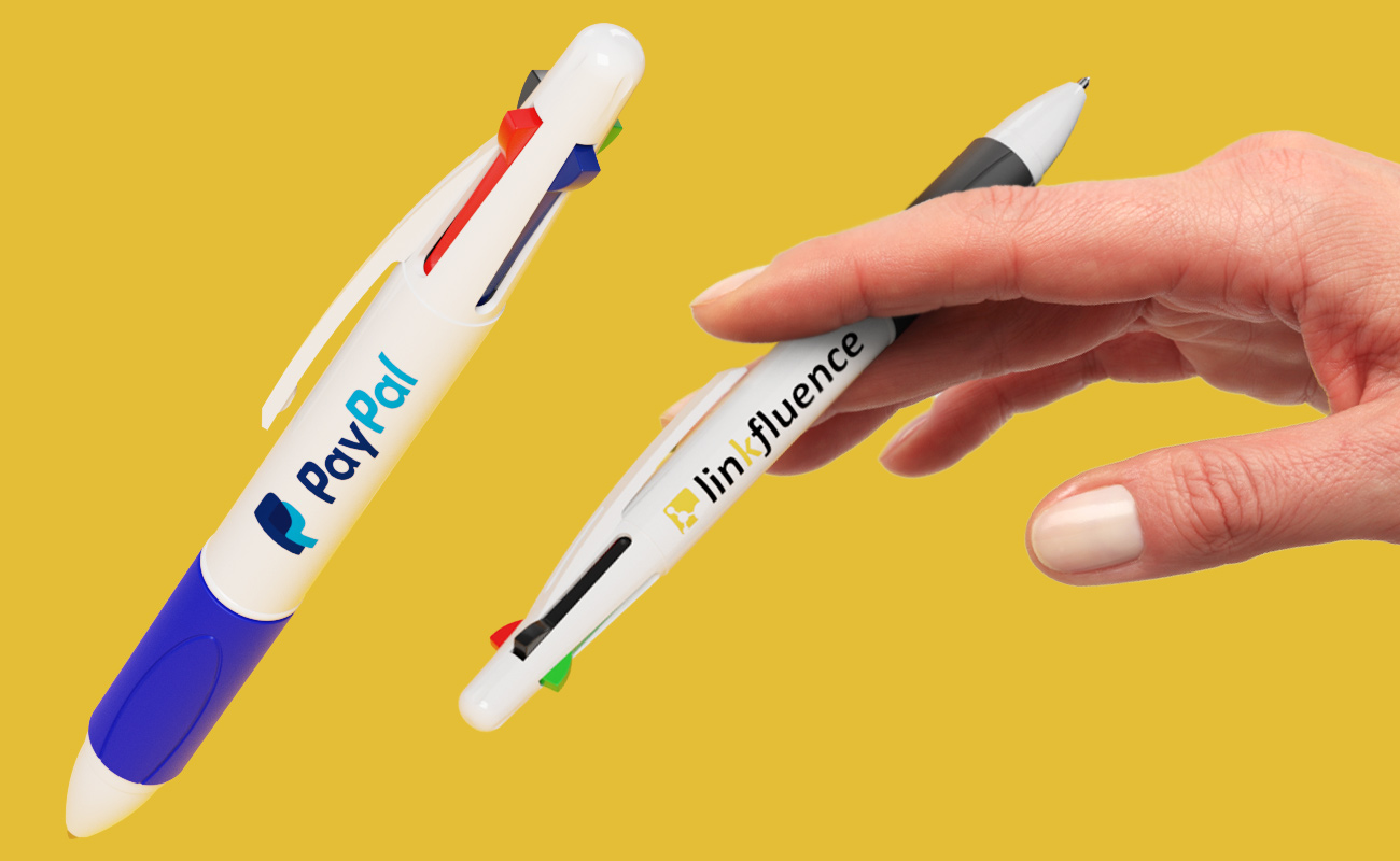 Quad - 4-väri kynät omalla logolla gallery thumbnail