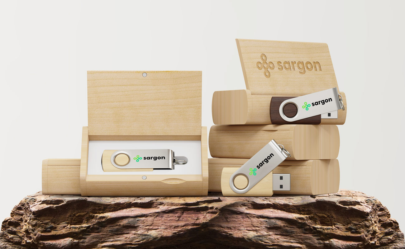 Twister Wood - Puinen USB Logolla gallery thumbnail