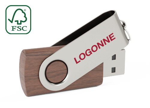 Twister Wood - USB Muistitikku Omalla Logolla Twister Wood - USB Muistitikku Omalla Logolla