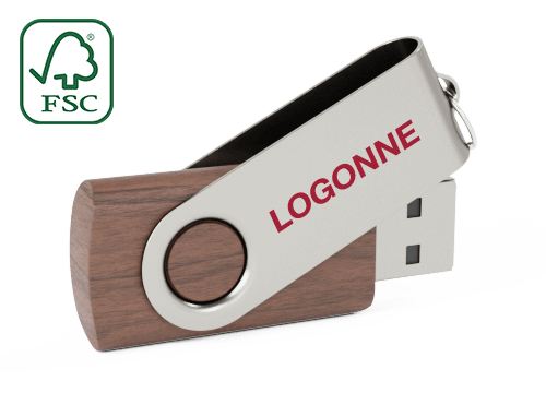 Twister Wood - USB Tikkuja Logolla